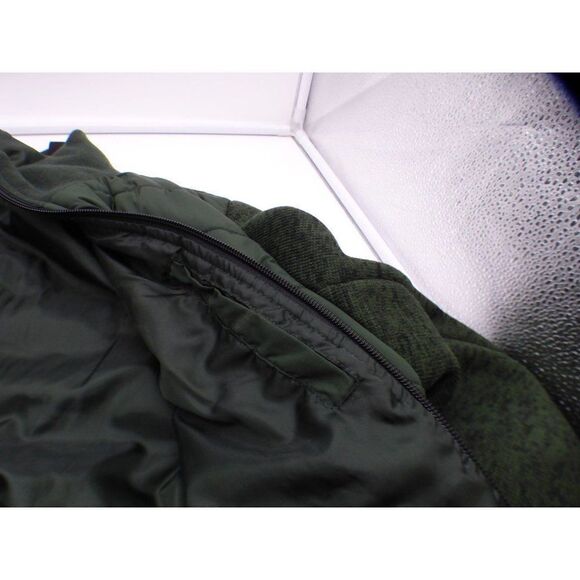 Zella Mixed Media Men's Recycled Polyester Jacket, Olive Green, Sz. S-tear - Picture 12 of 13